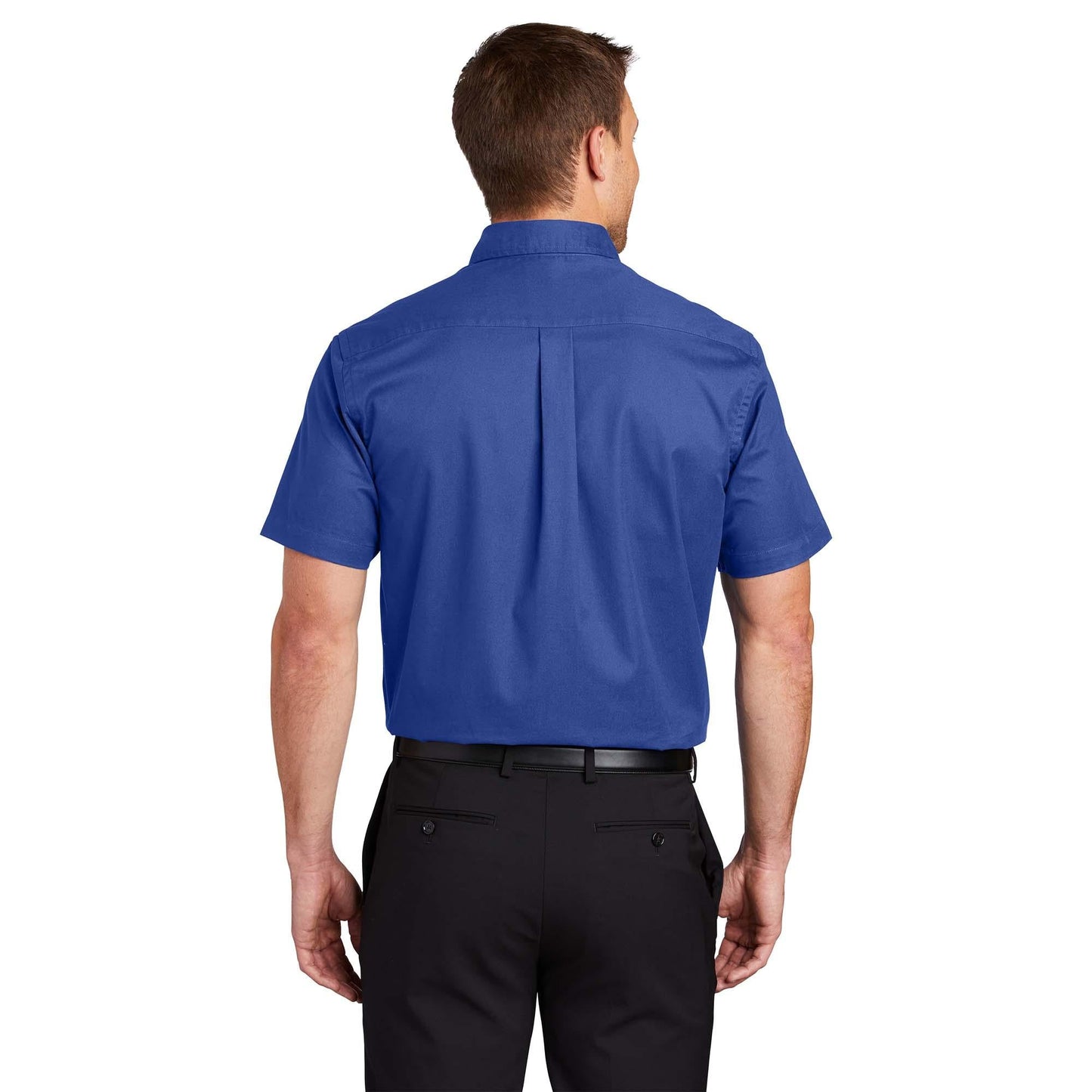 Black/Light Stone Button Up Shirt - Port Authority - Easy Care