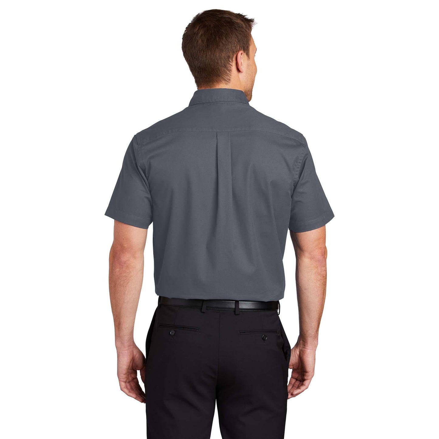 Black/Light Stone Button Up Shirt - Port Authority - Easy Care