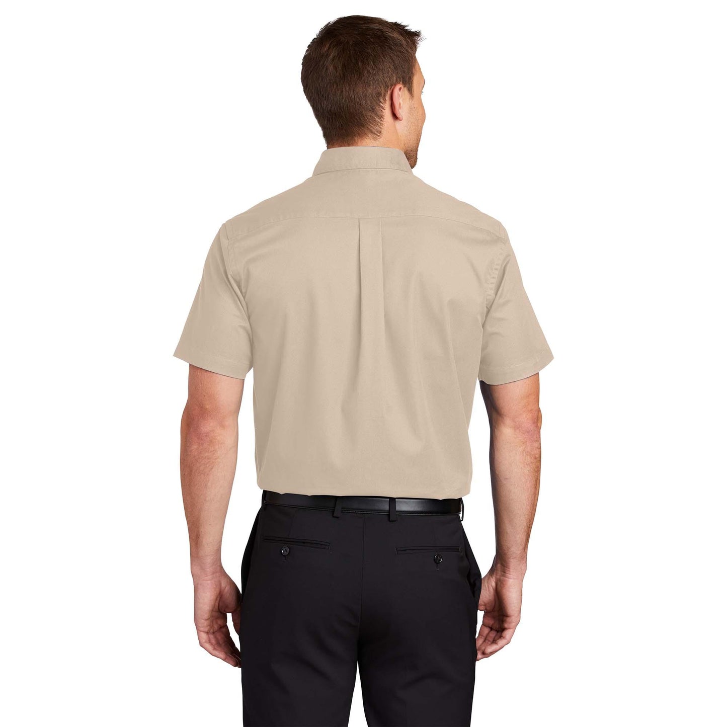 Black/Light Stone Button Up Shirt - Port Authority - Easy Care