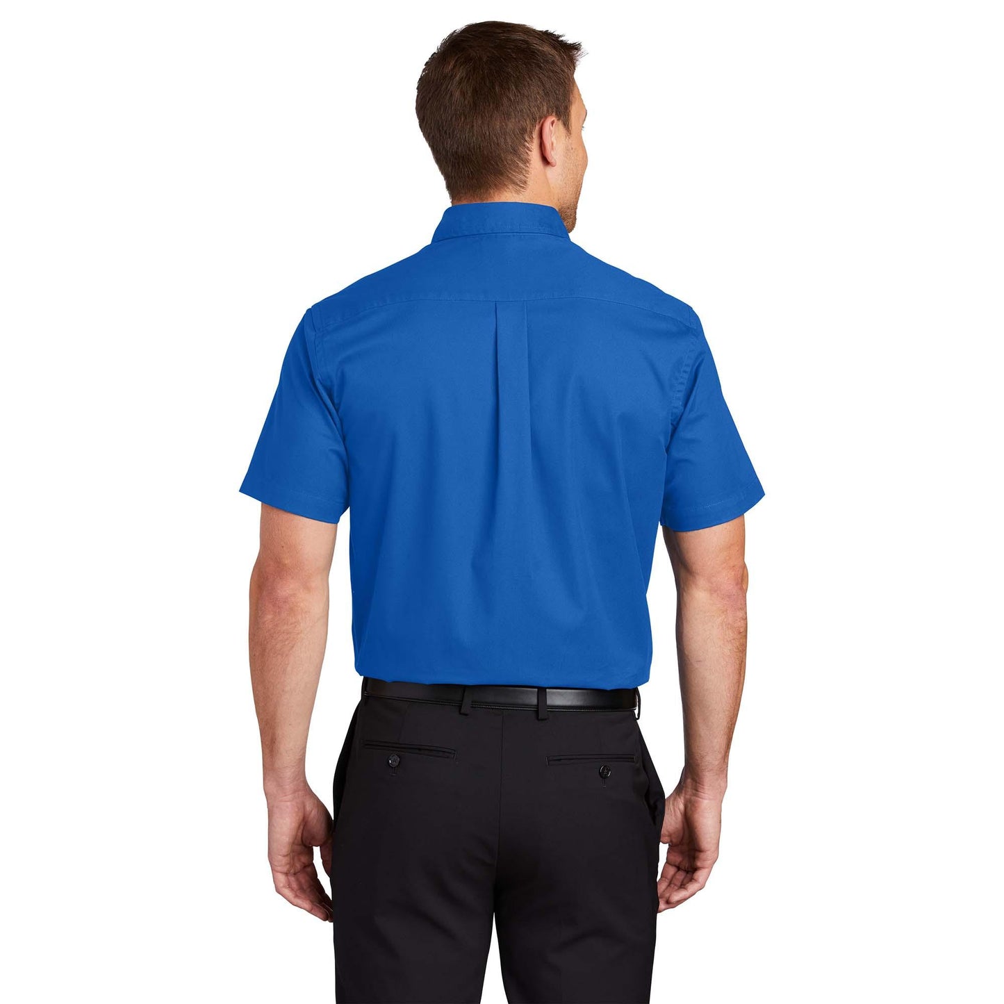 Black/Light Stone Button Up Shirt - Port Authority - Easy Care