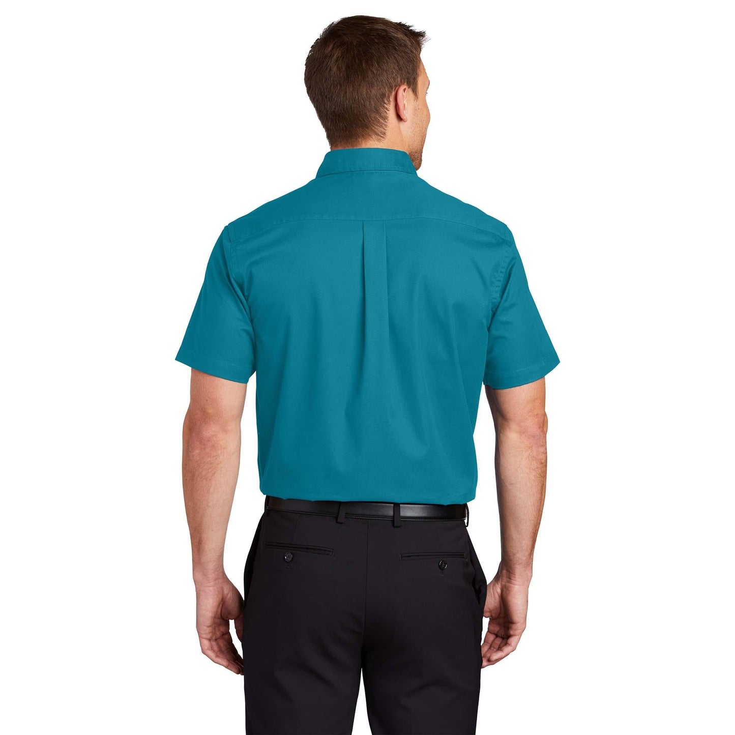 Black/Light Stone Button Up Shirt - Port Authority - Easy Care