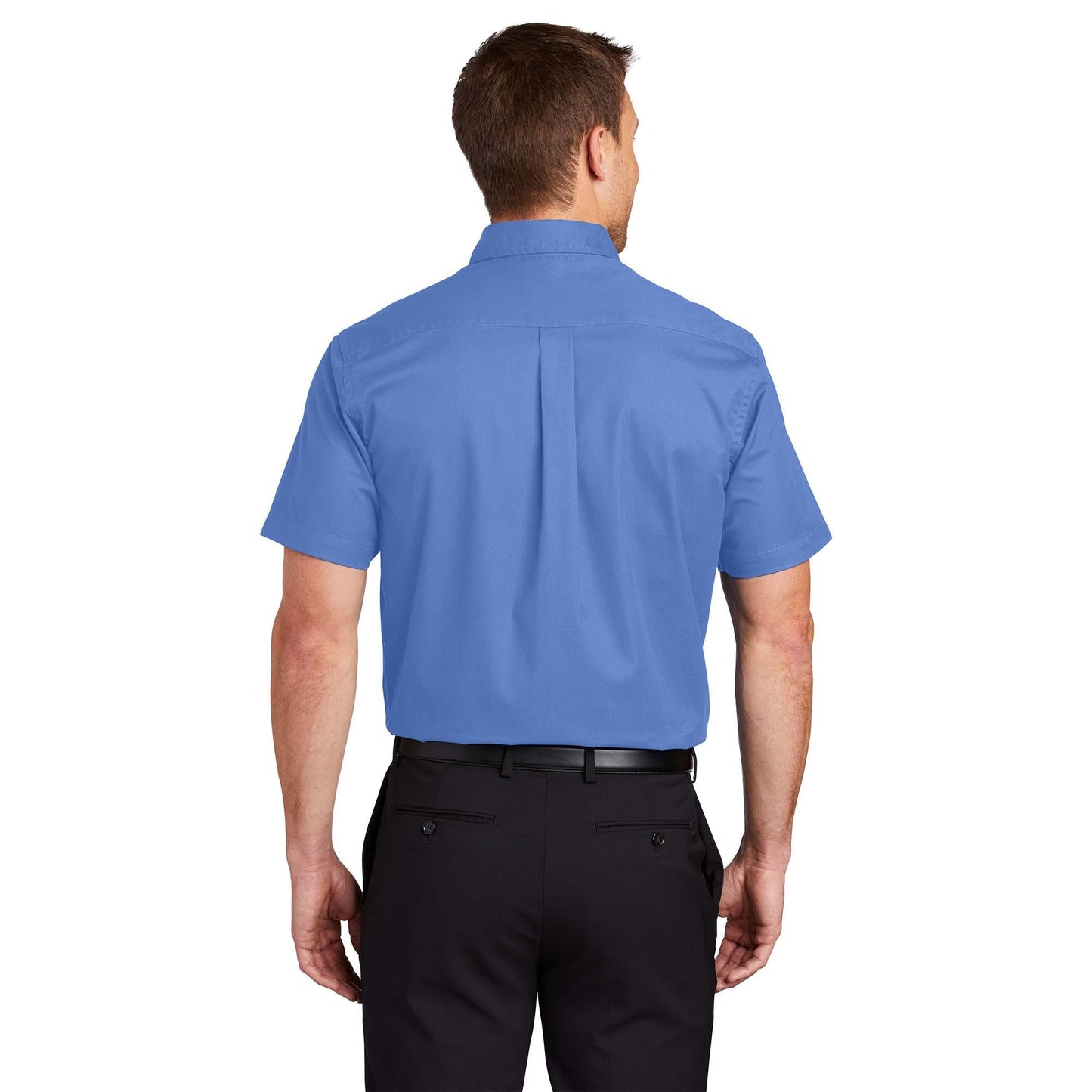 Black/Light Stone Button Up Shirt - Port Authority - Easy Care