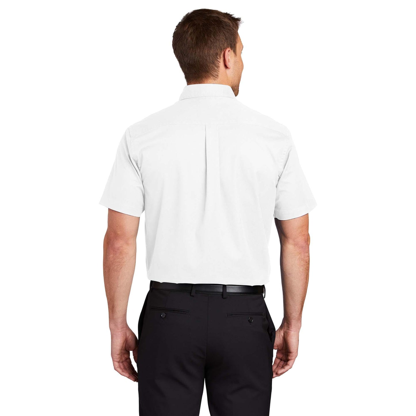 Black/Light Stone Button Up Shirt - Port Authority - Easy Care