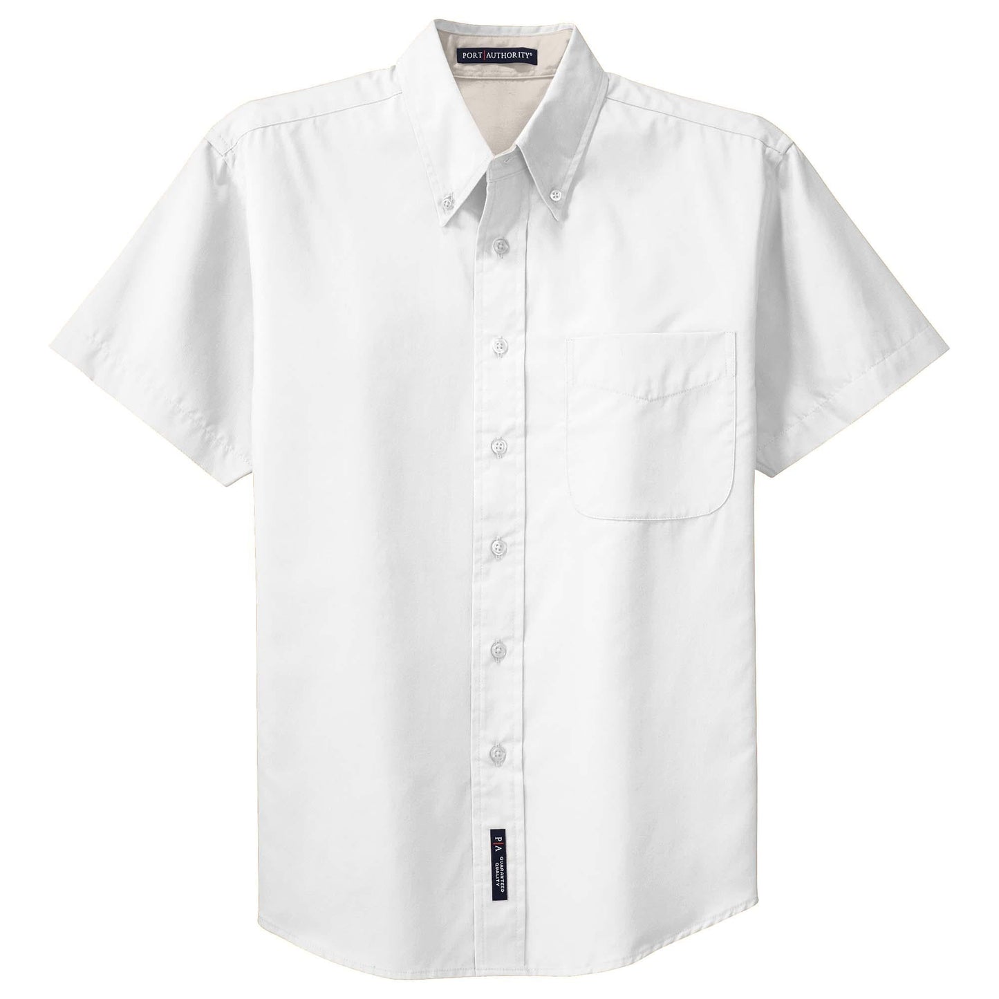 Black/Light Stone Button Up Shirt - Port Authority - Easy Care