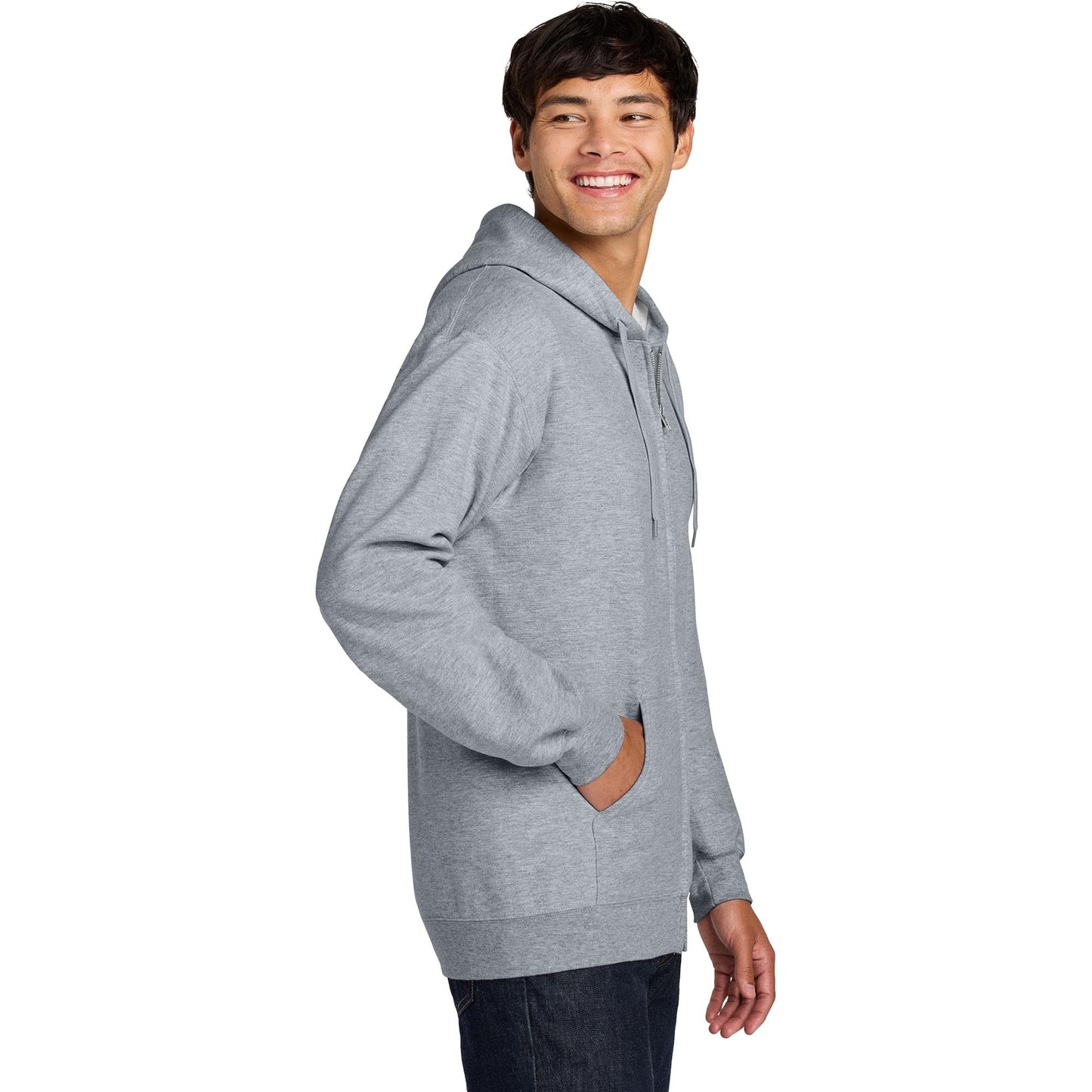 Black Sweatshirt - Gildan - Soft Fleece Zip Up - Comfortable
