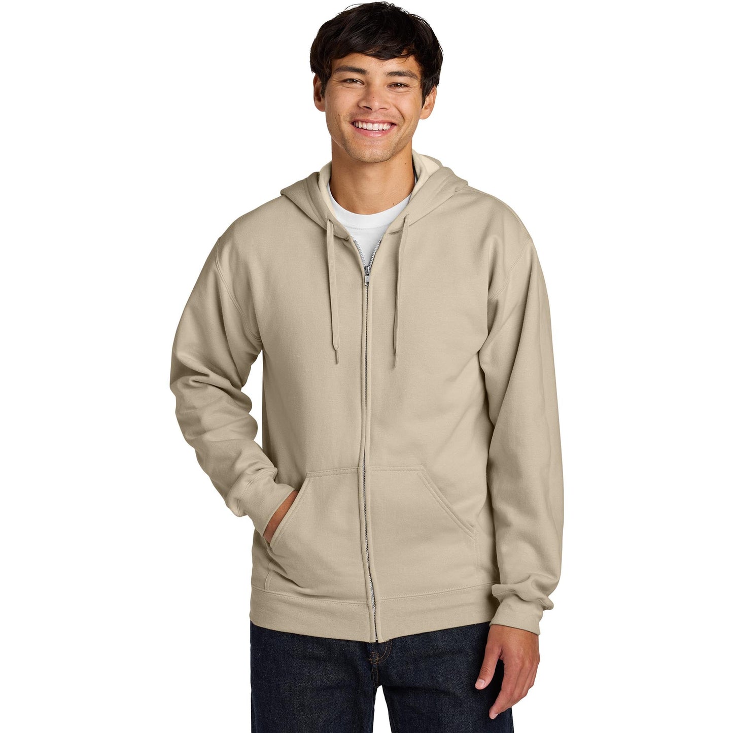 Black Sweatshirt - Gildan - Soft Fleece Zip Up - Comfortable