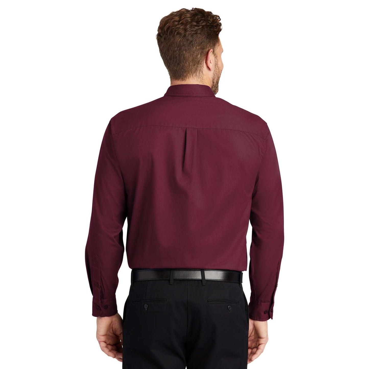 Burgundy Button Up Shirts - Cornerstone - Soft Twill