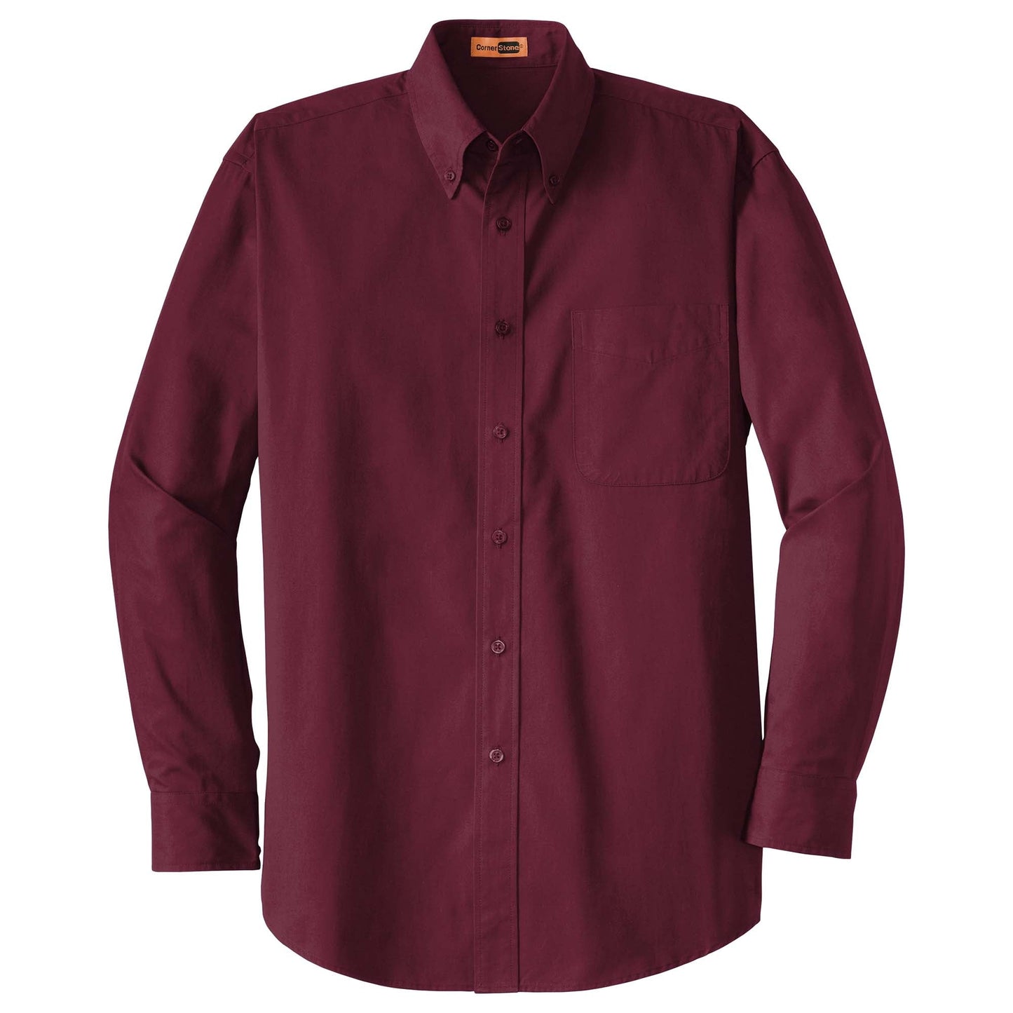 Burgundy Button Up Shirts - Cornerstone - Soft Twill