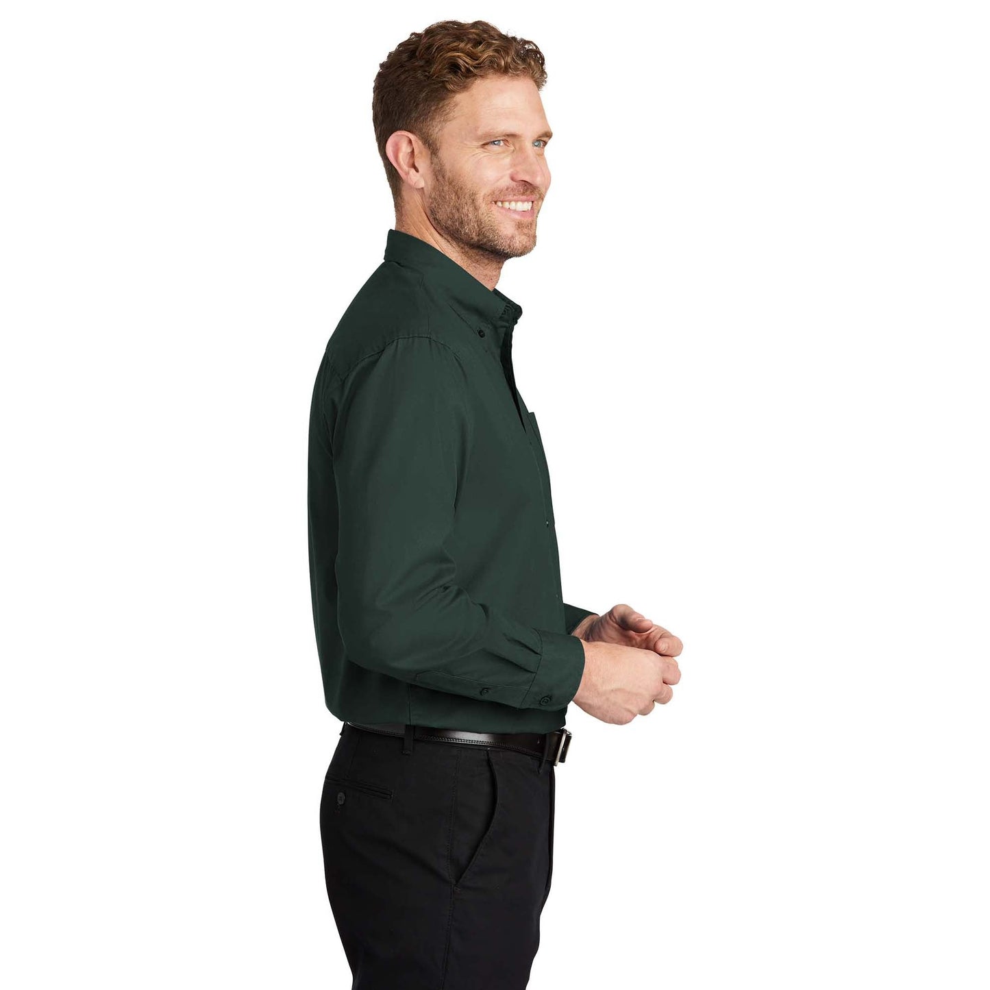 Burgundy Button Up Shirts - Cornerstone - Soft Twill
