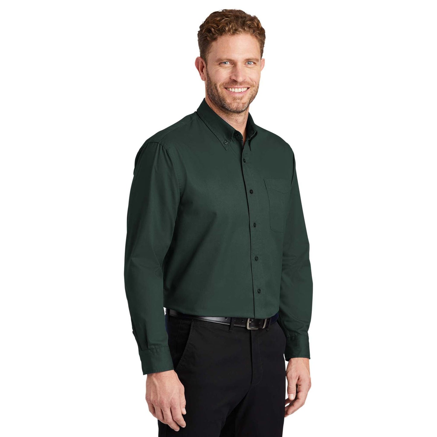 Burgundy Button Up Shirts - Cornerstone - Soft Twill