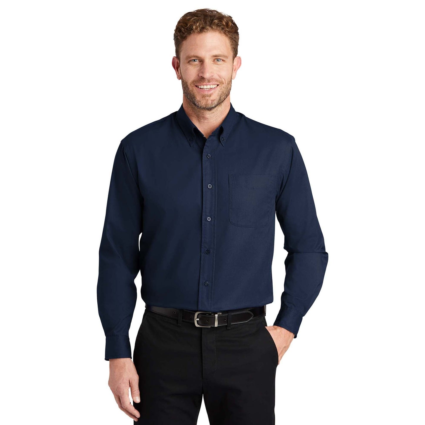 Burgundy Button Up Shirts - Cornerstone - Soft Twill