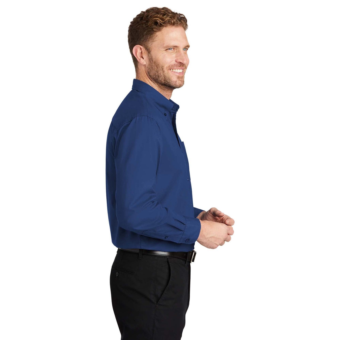 Burgundy Button Up Shirts - Cornerstone - Soft Twill