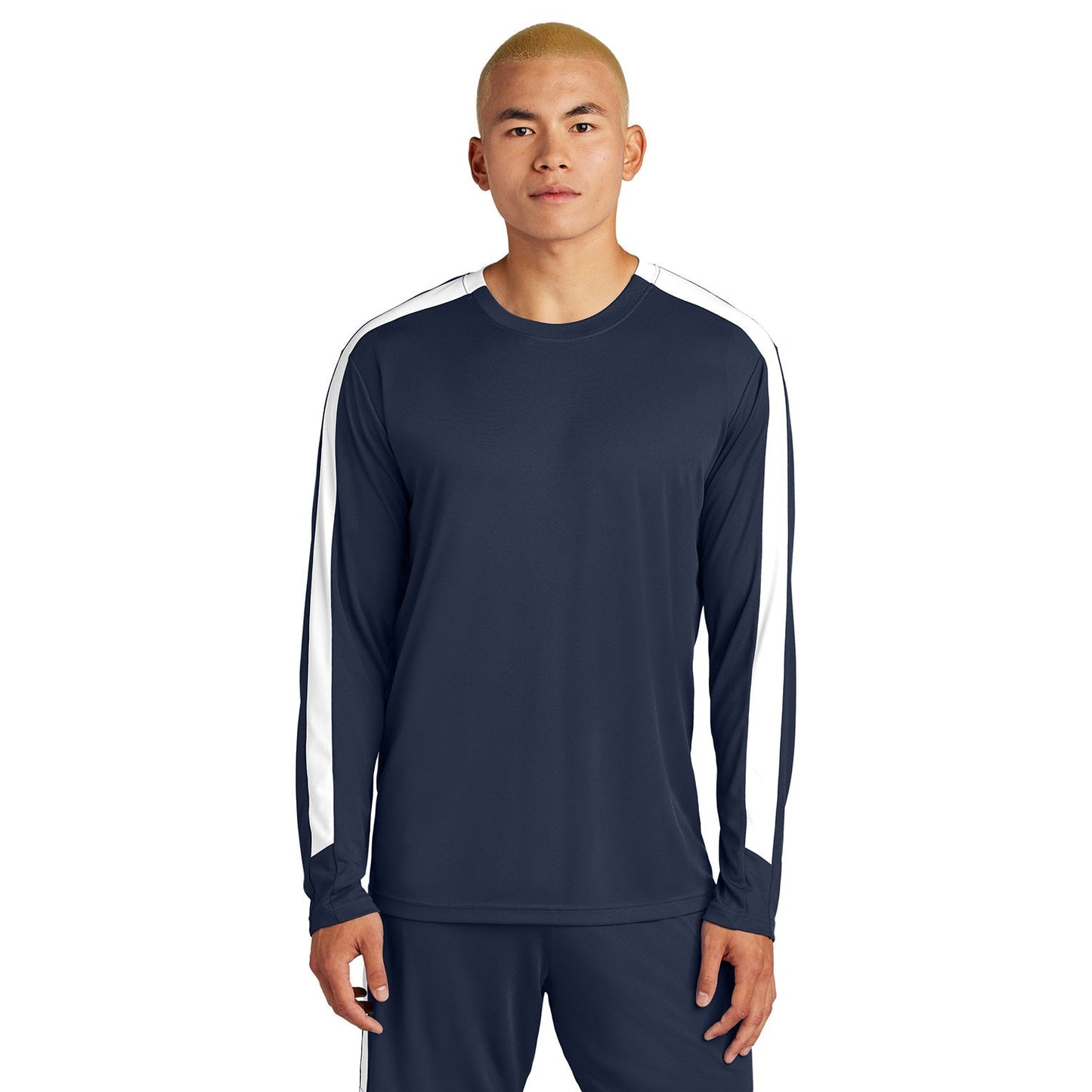 Black/White T-Shirt - Sport-Tek - Moisture-Wicking Crew