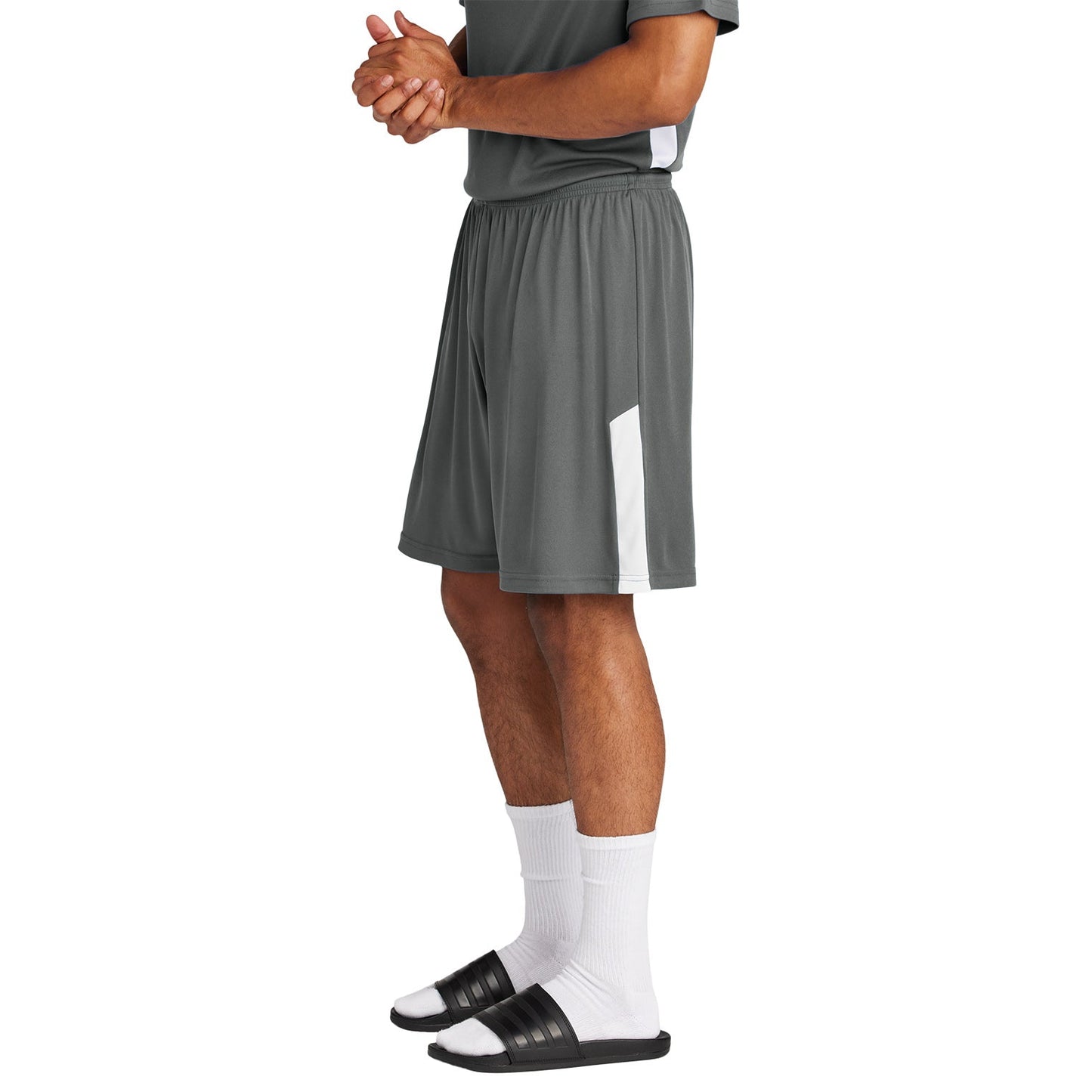 Black/White Shorts - Sport-Tek - Snag-Resistant Fabric