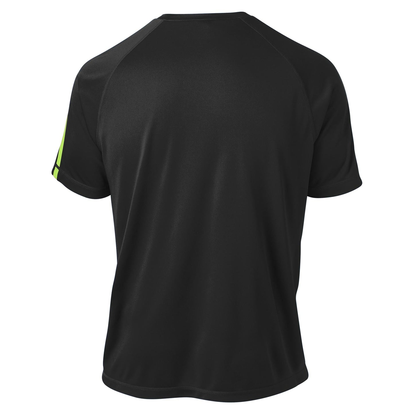 Black/Lime Shock T-Shirts - Sport-Tek - Colorblock Design