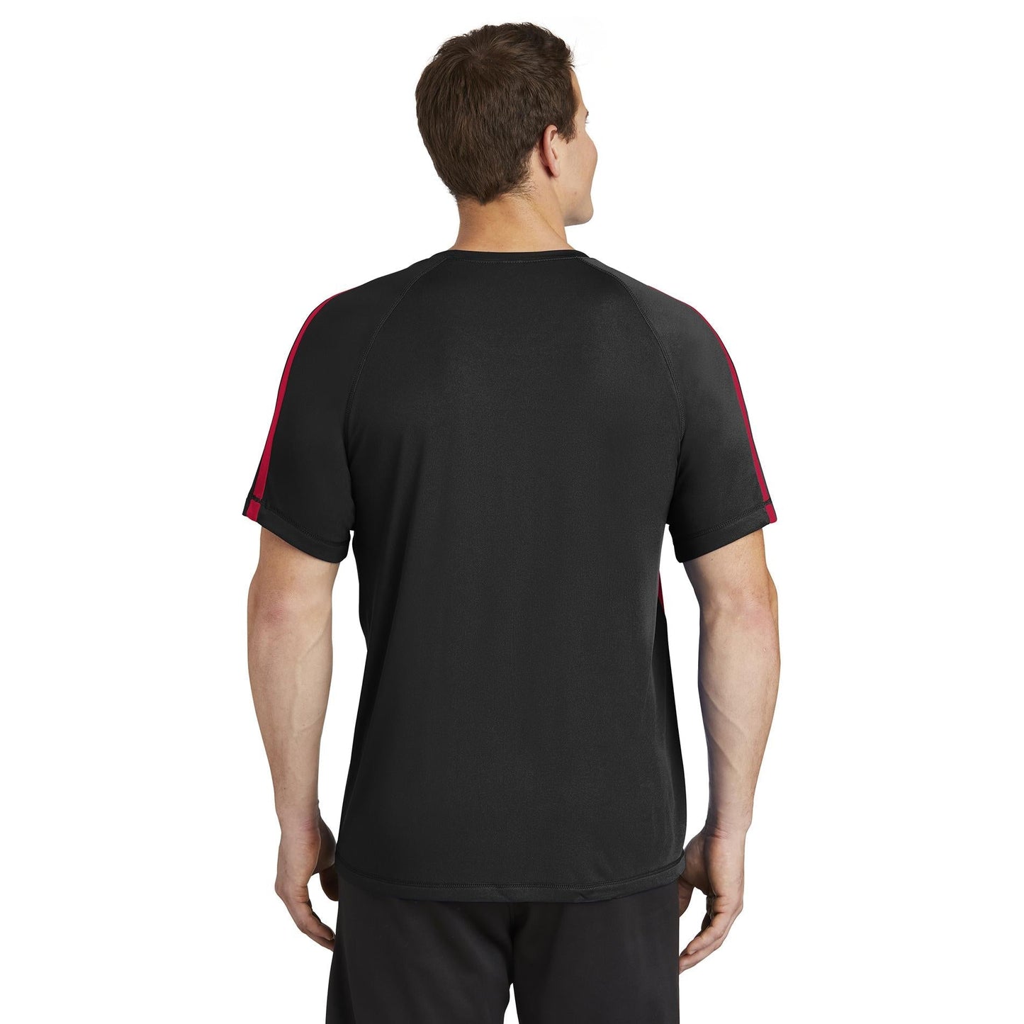 Black/Lime Shock T-Shirts - Sport-Tek - Colorblock Design