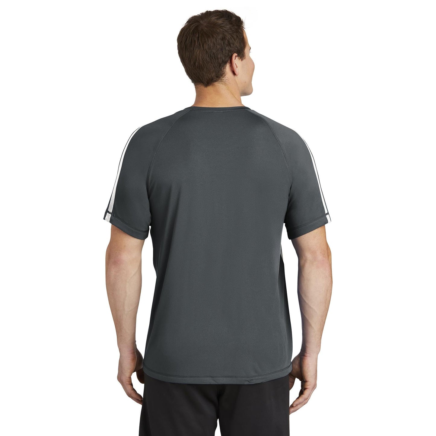 Black/Lime Shock T-Shirts - Sport-Tek - Colorblock Design