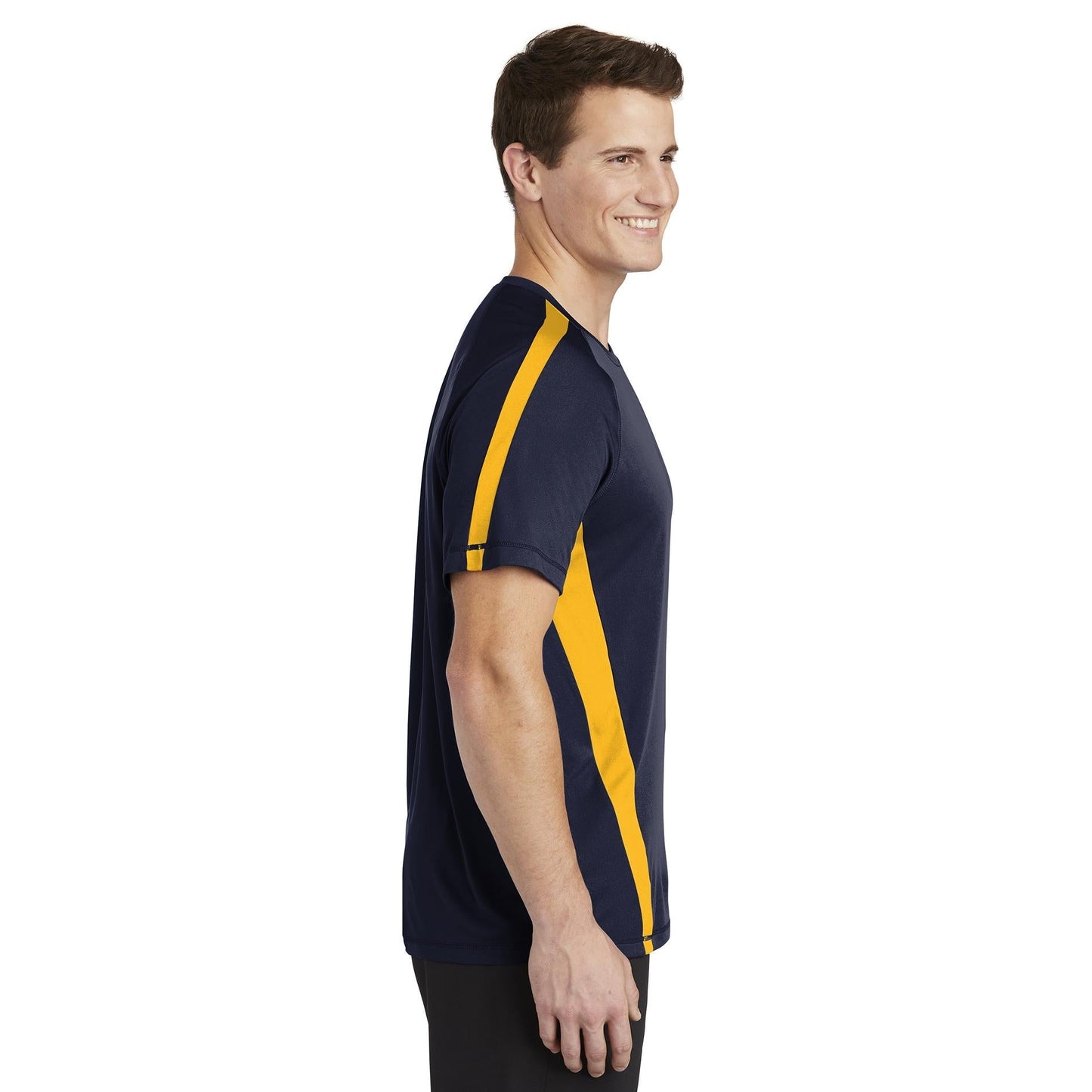 Black/Lime Shock T-Shirts - Sport-Tek - Colorblock Design