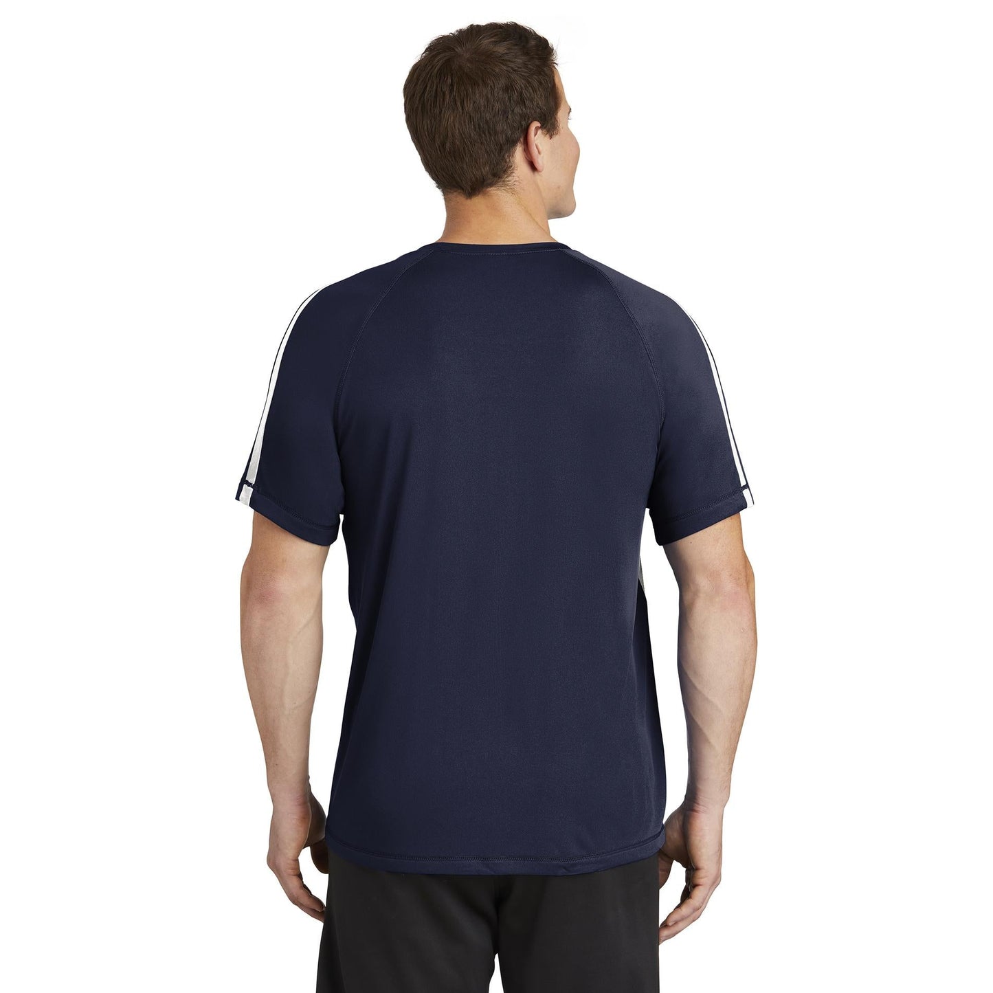 Black/Lime Shock T-Shirts - Sport-Tek - Colorblock Design