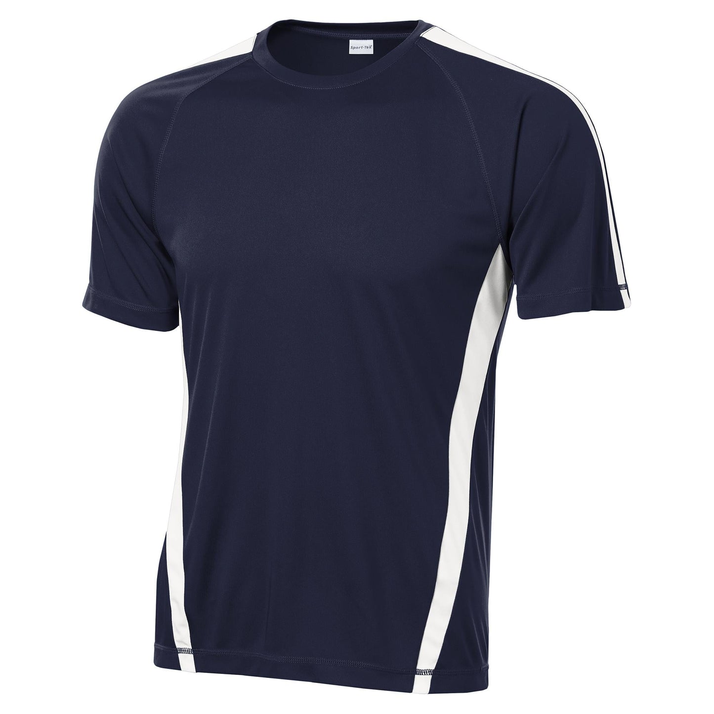 Black/Lime Shock T-Shirts - Sport-Tek - Colorblock Design