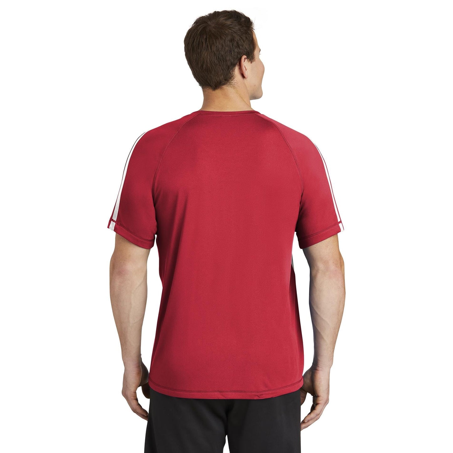 Black/Lime Shock T-Shirts - Sport-Tek - Colorblock Design