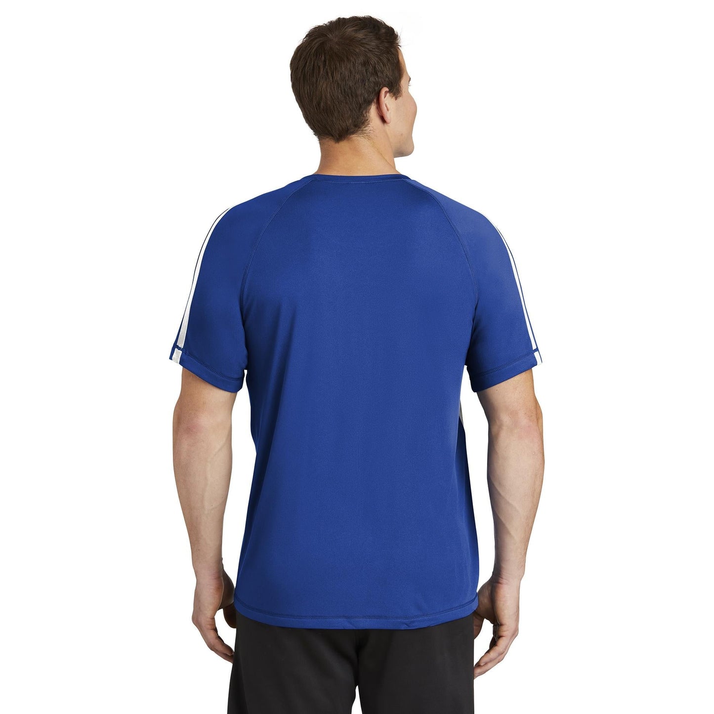 Black/Lime Shock T-Shirts - Sport-Tek - Colorblock Design