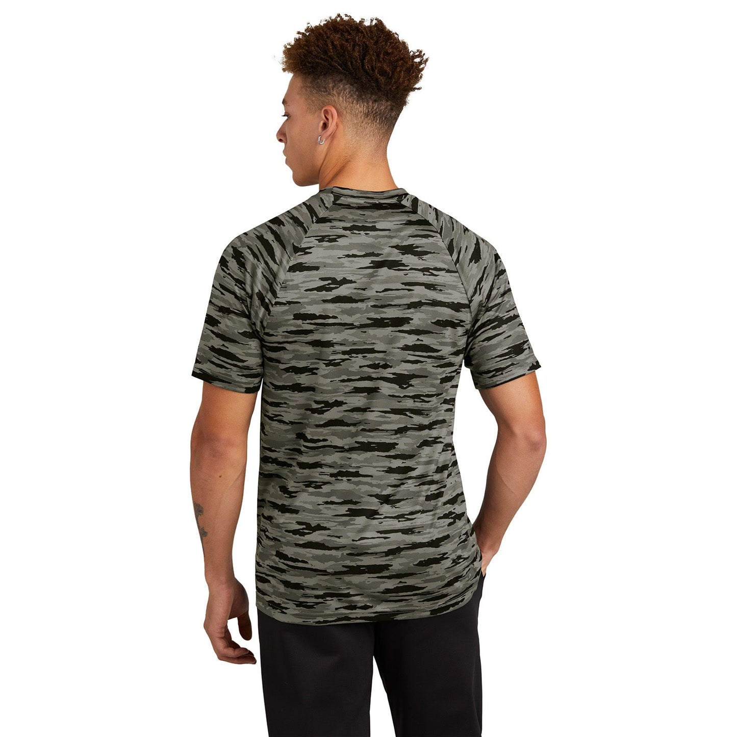 Black Camo Tee - Sport-Tek - Moisture-Wicking Fabric