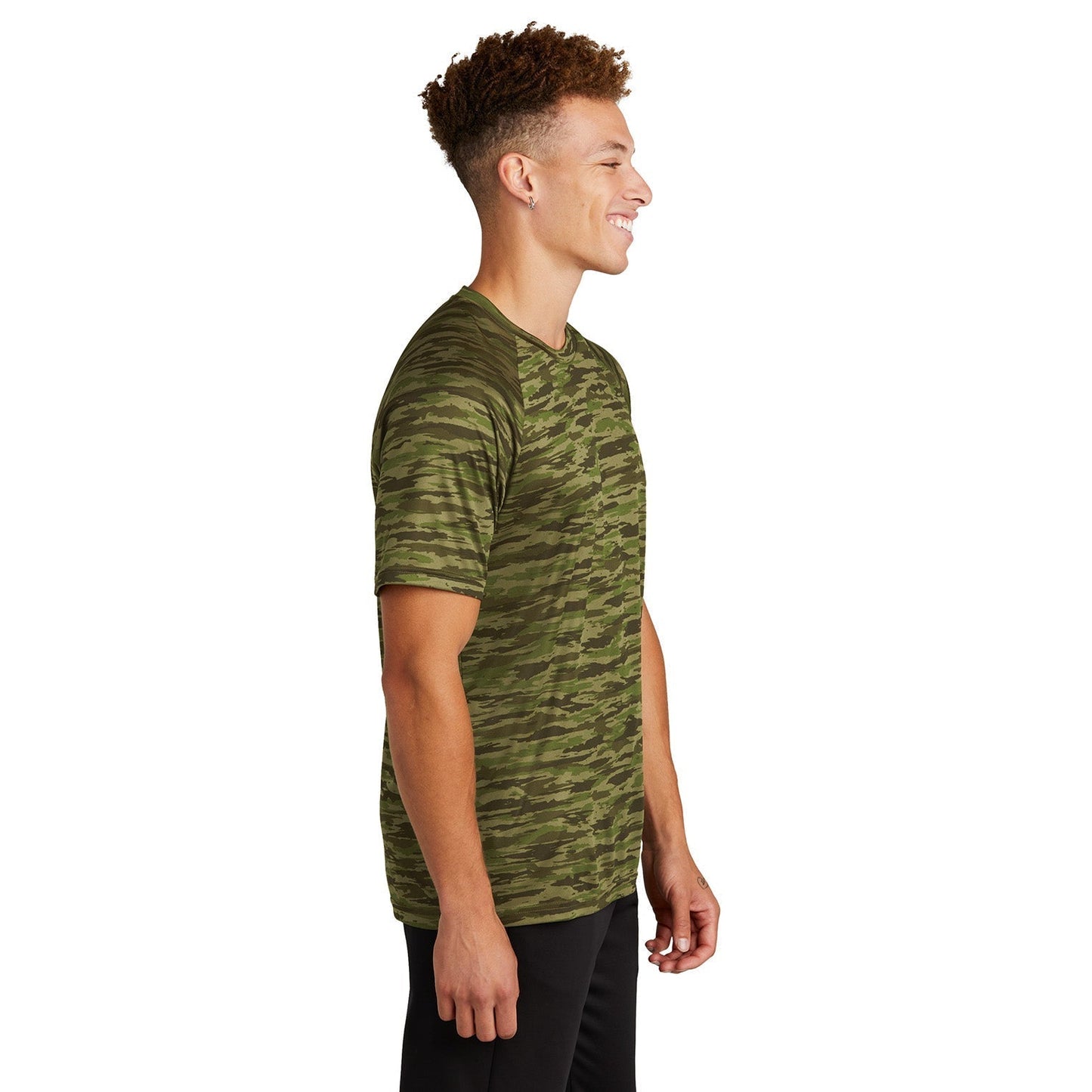 Black Camo Tee - Sport-Tek - Moisture-Wicking Fabric