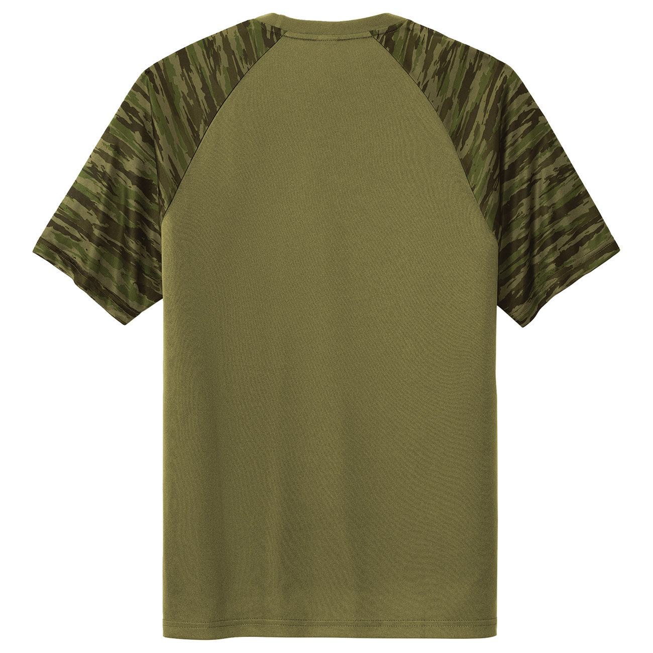 Black T-Shirts - Sport-Tek - Colorblock Design, Camo Pattern