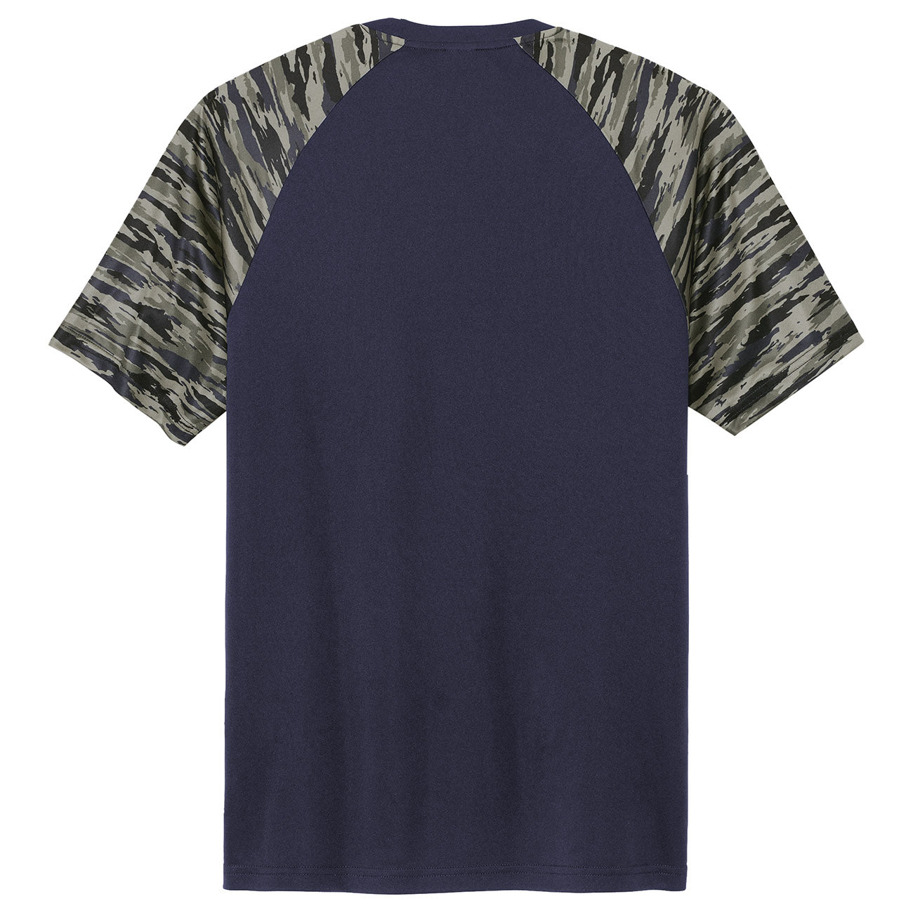 Black T-Shirts - Sport-Tek - Colorblock Design, Camo Pattern