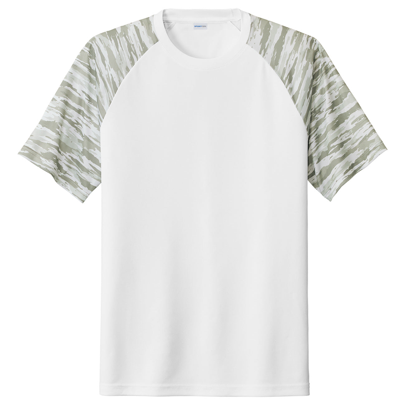 Black T-Shirts - Sport-Tek - Colorblock Design, Camo Pattern