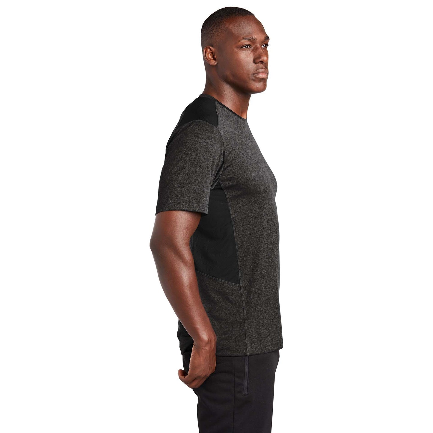 Black Heather T-Shirt - Sport-Tek - Soft Fabric