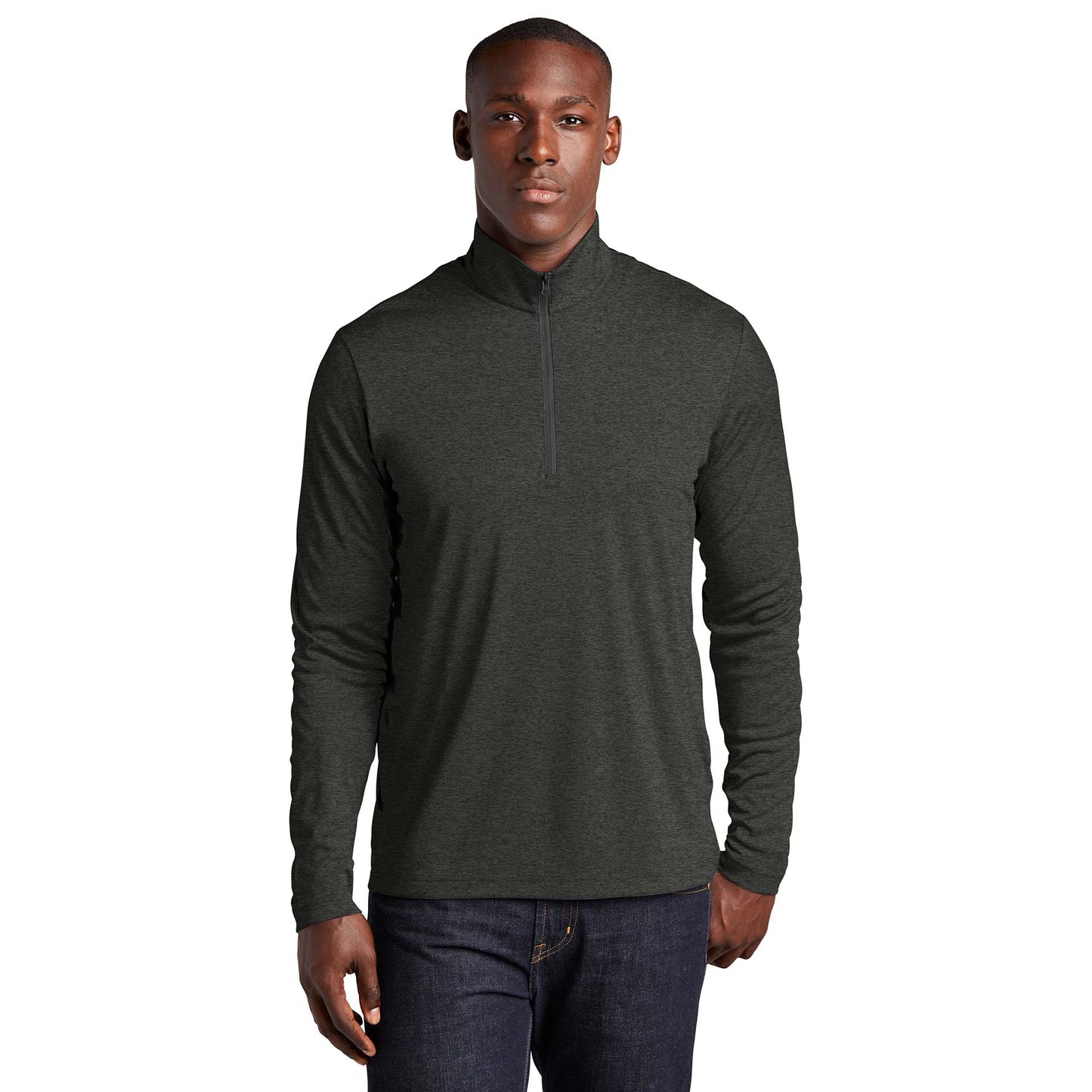 Black Heather Jacket - Sport-Tek - Moisture-Wicking