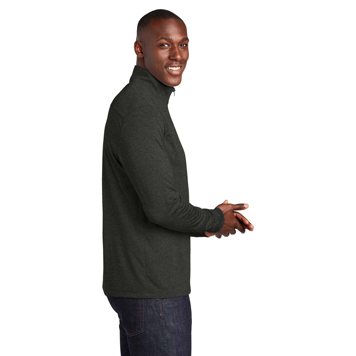 Black Heather Jacket - Sport-Tek - Moisture-Wicking
