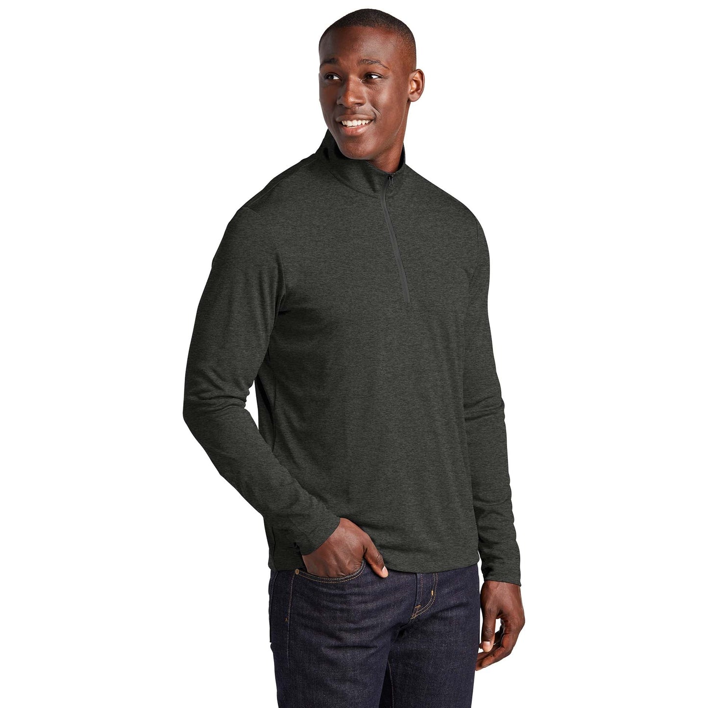 Black Heather Jacket - Sport-Tek - Moisture-Wicking