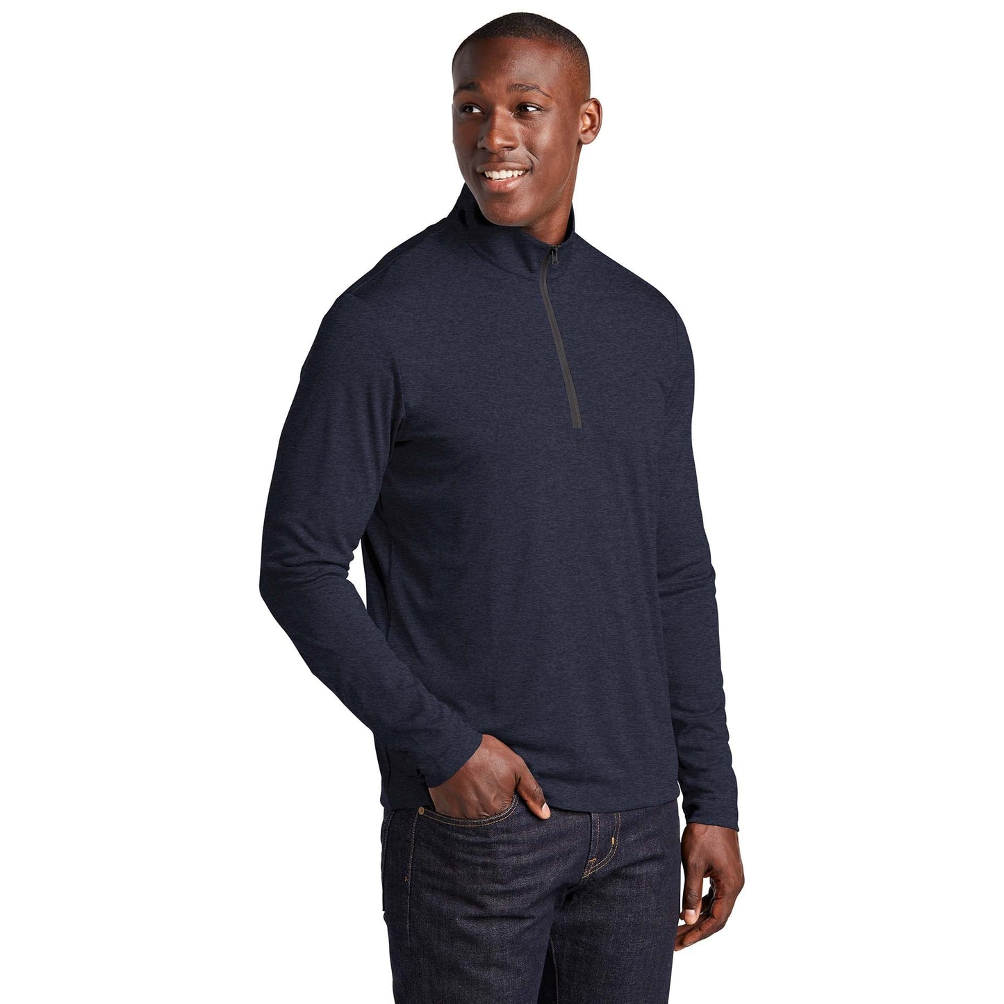 Black Heather Jacket - Sport-Tek - Moisture-Wicking