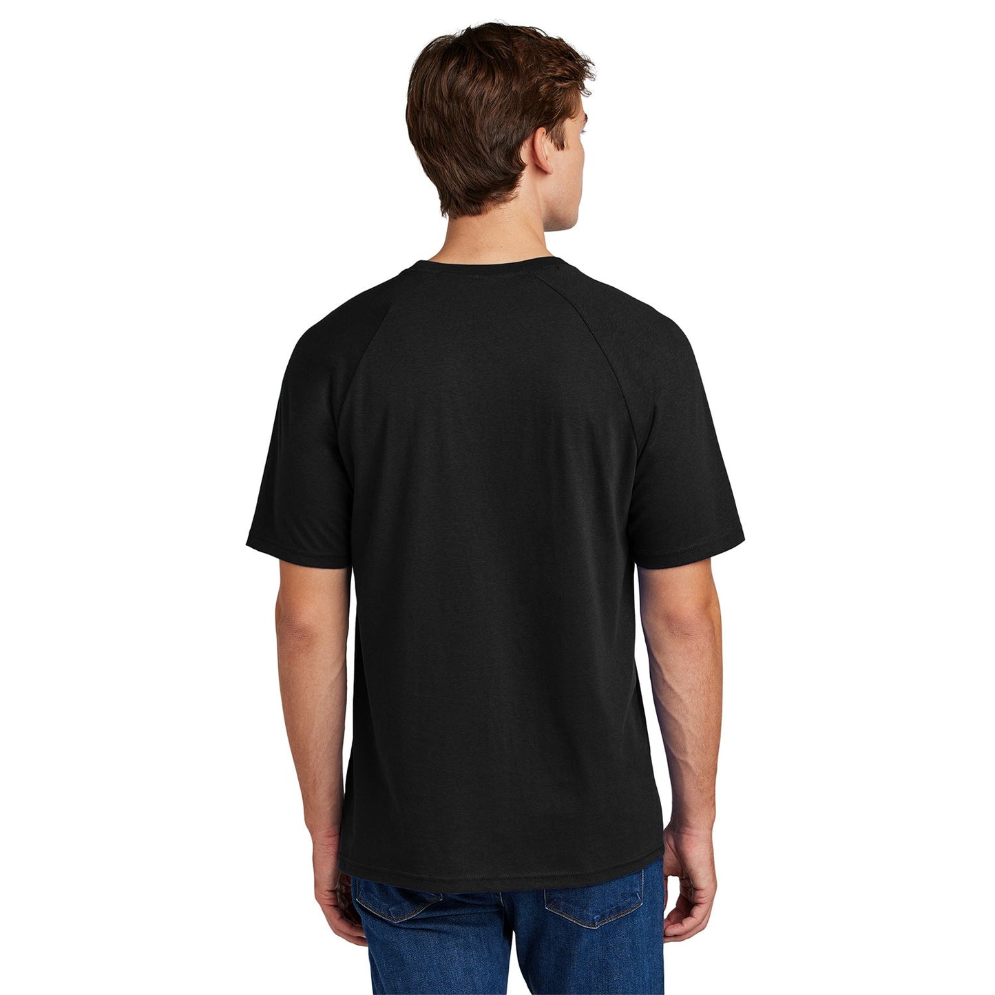 Black T-Shirts - Sport-Tek - Comfortable Raglan Style