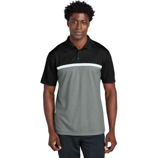 Black/Gray Concrete Heather Polo Shirt - Sport-Tek - Stylish