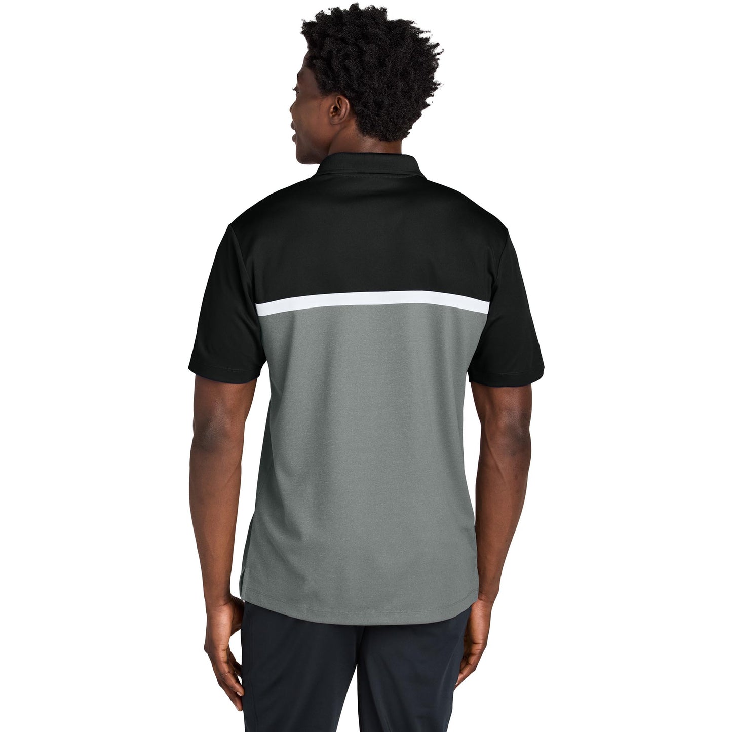 Black/Gray Concrete Heather Polo Shirt - Sport-Tek - Stylish