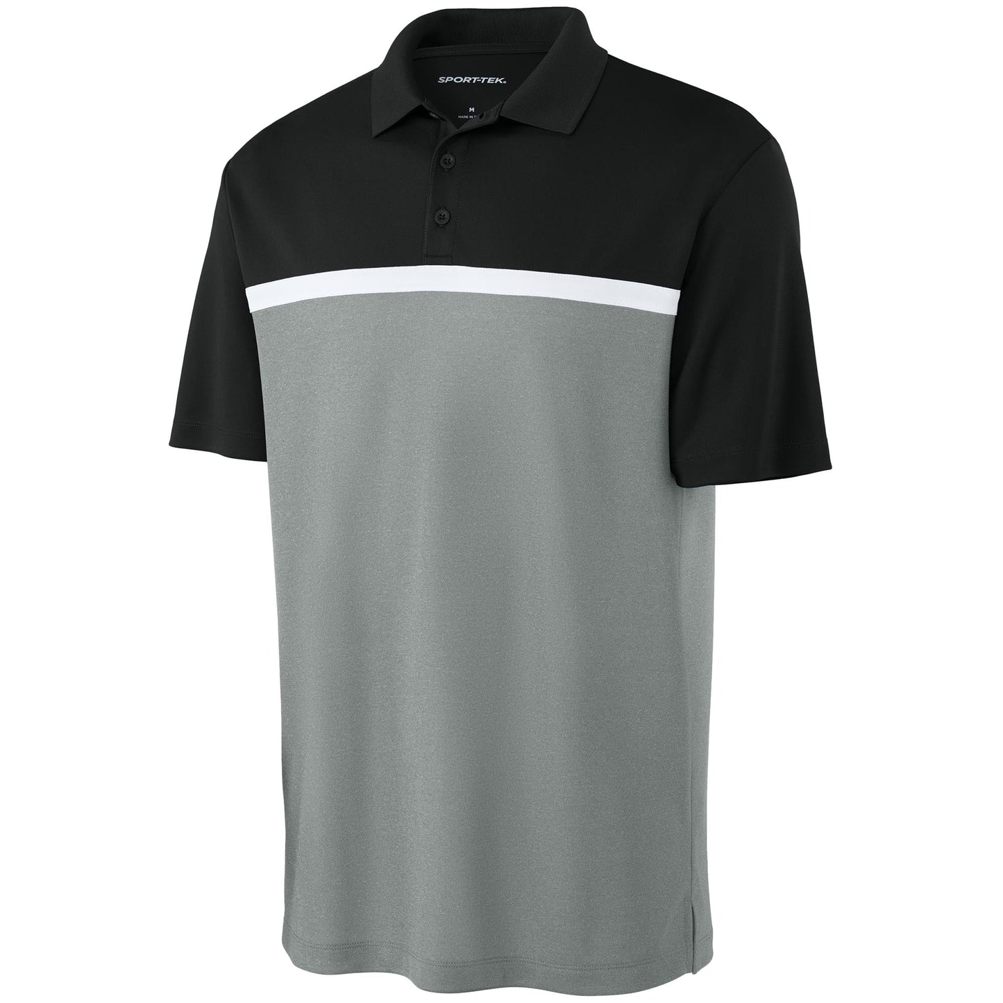 Black/Gray Concrete Heather Polo Shirt - Sport-Tek - Stylish
