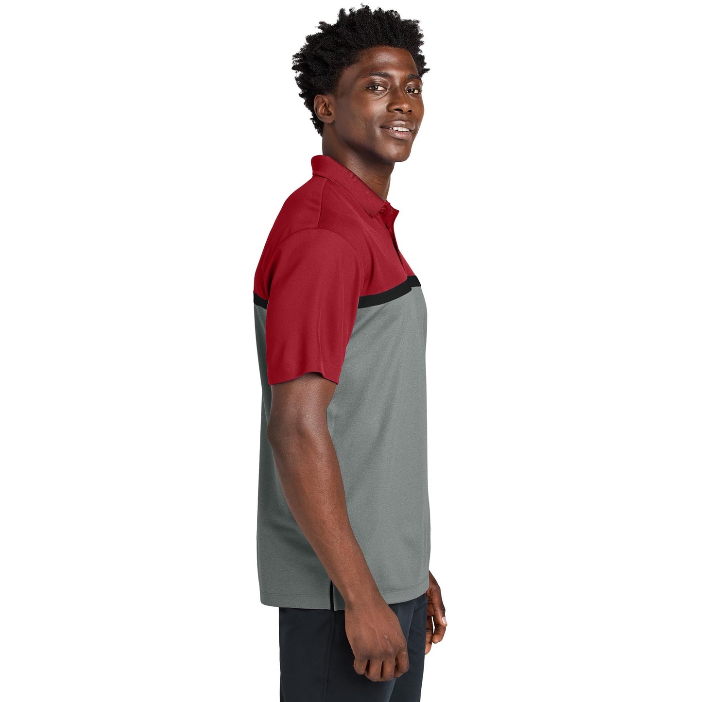 Black/Gray Concrete Heather Polo Shirt - Sport-Tek - Stylish