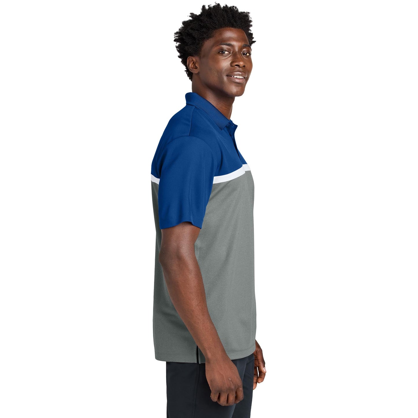 Black/Gray Concrete Heather Polo Shirt - Sport-Tek - Stylish