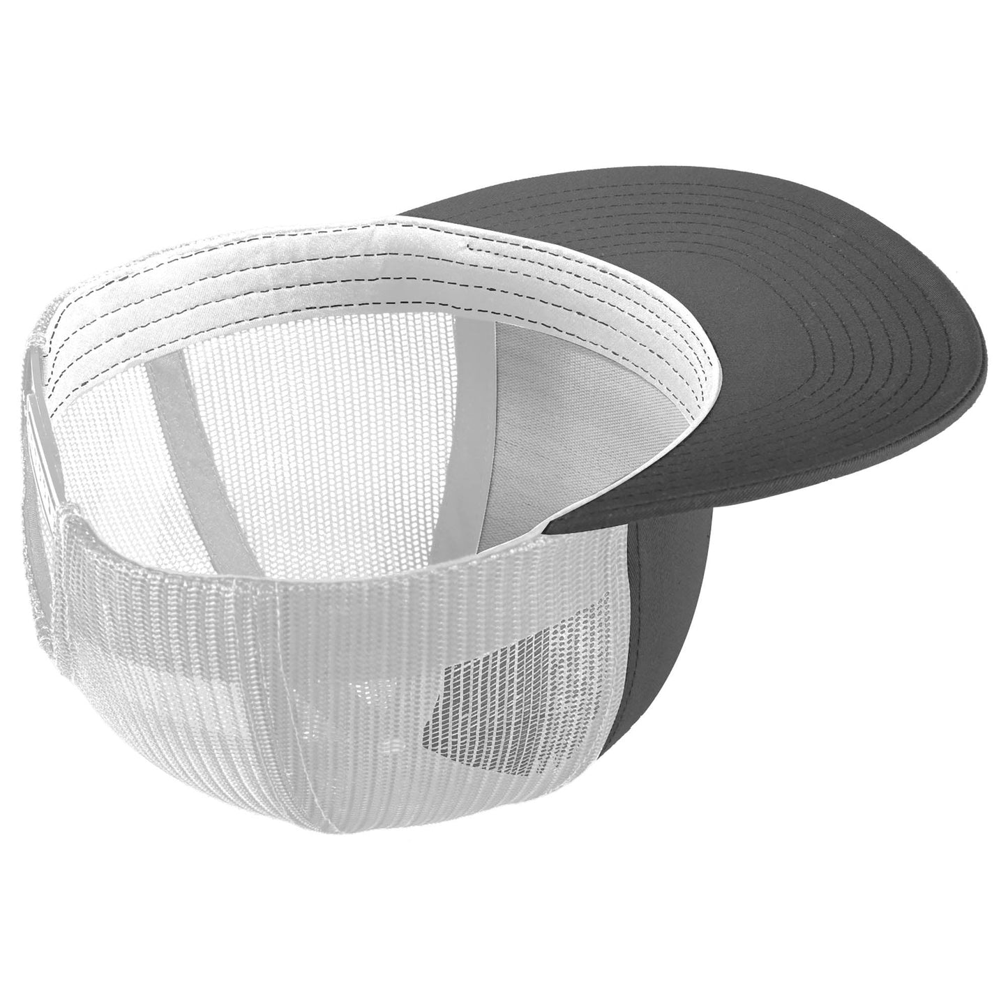 Black Trucker Cap - Sport-Tek - Adjustable Fit Design