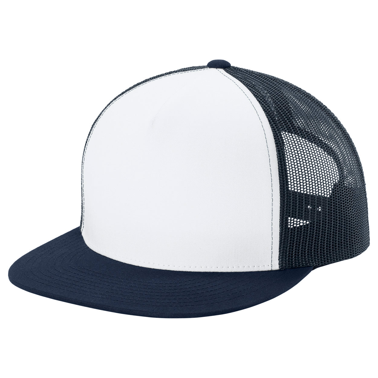 Black Trucker Cap - Sport-Tek - Adjustable Fit Design