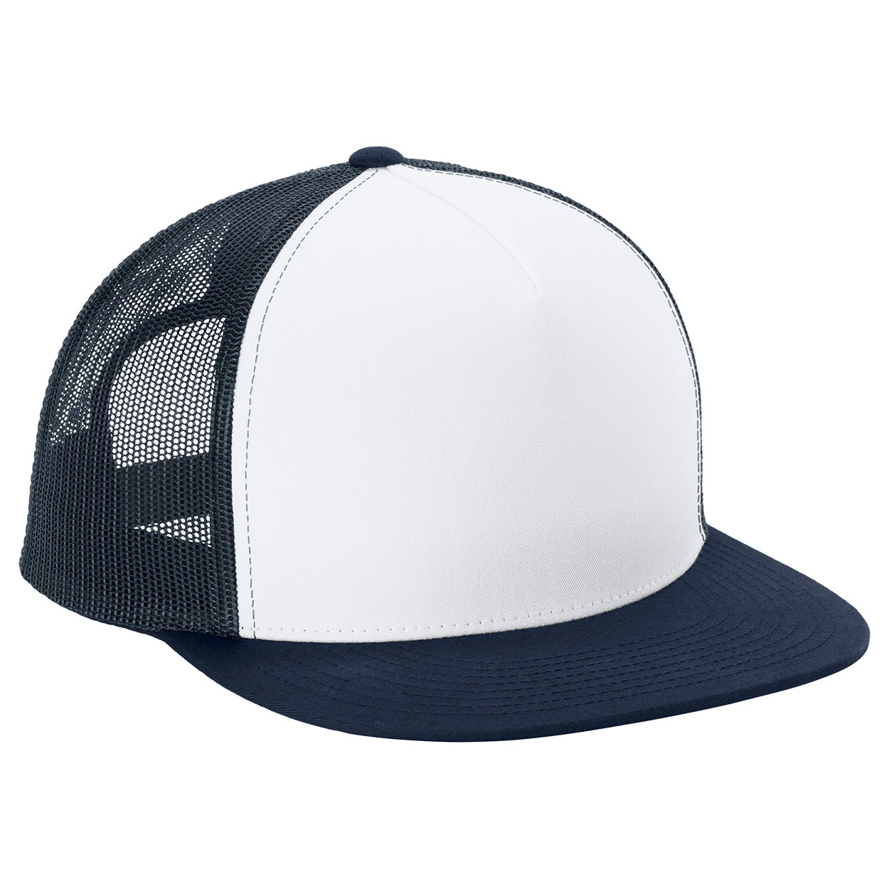 Black Trucker Cap - Sport-Tek - Adjustable Fit Design