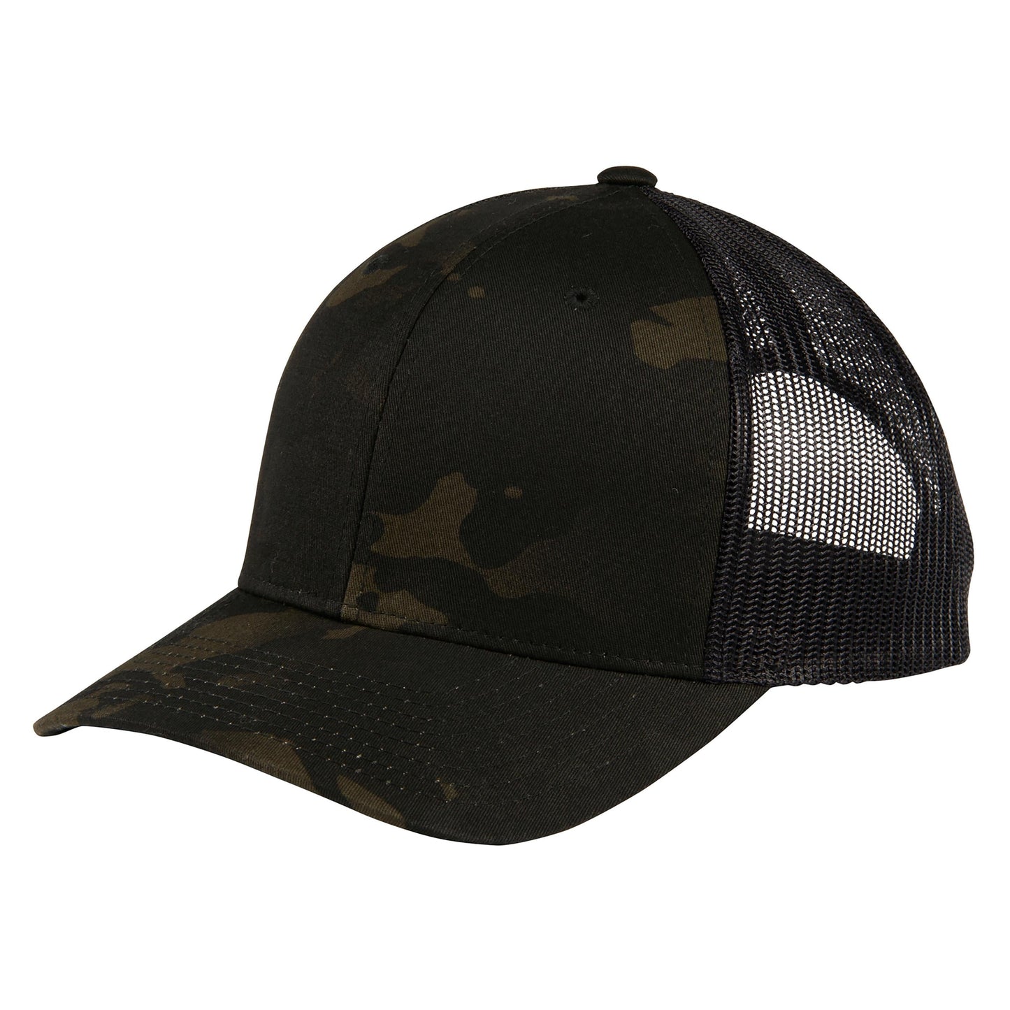 Black Ball Cap - Sport-Tek - High Fit Snap Closure - Stylish Choice