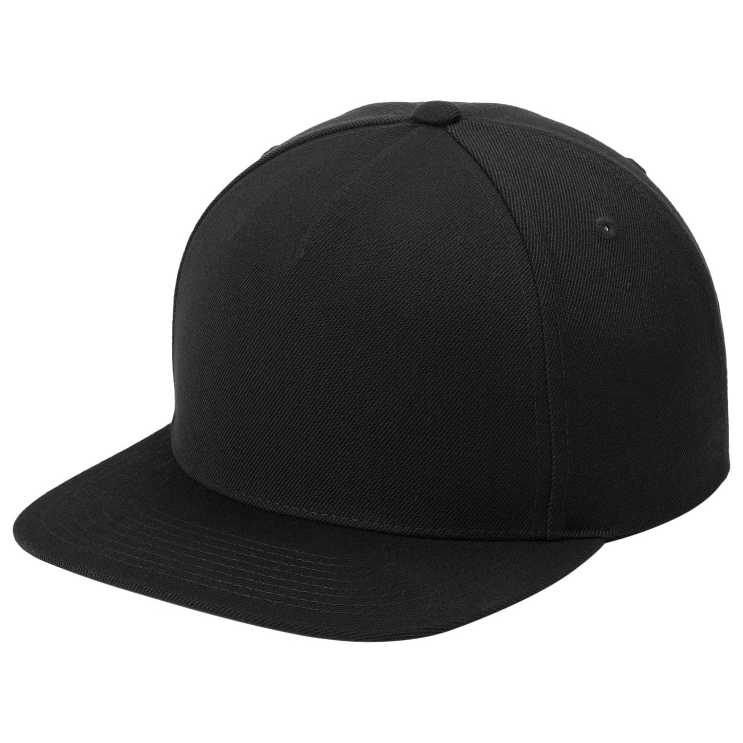 Black Flat Brim Hat - Sport-Tek - Stylish Design