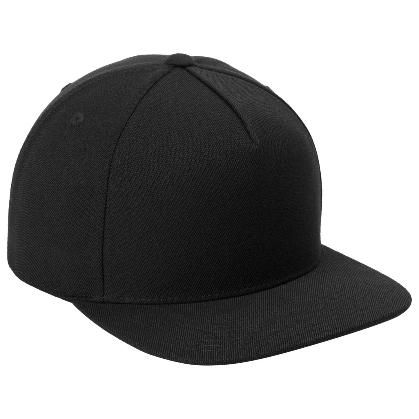 Black Flat Brim Hat - Sport-Tek - Stylish Design
