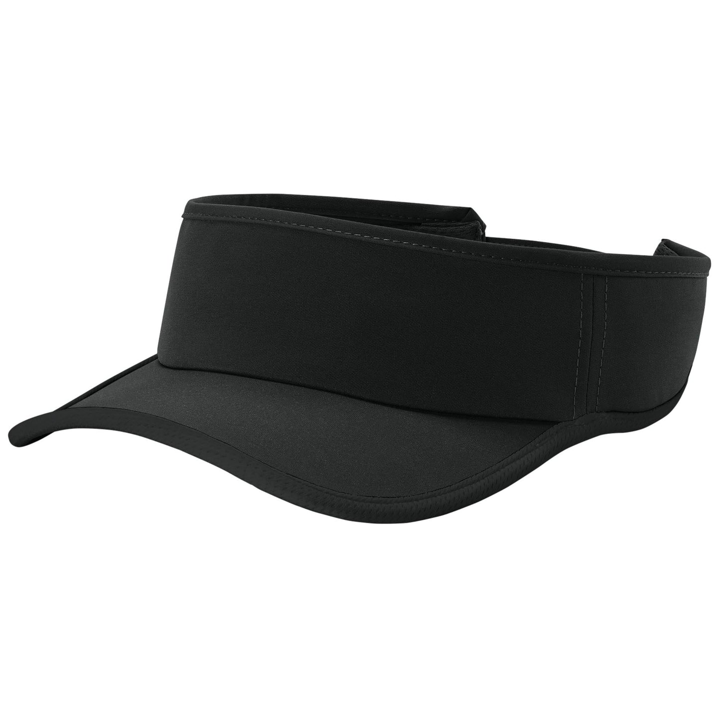 Black/Black Visors - Sport-Tek - Stylish Mesh Trim