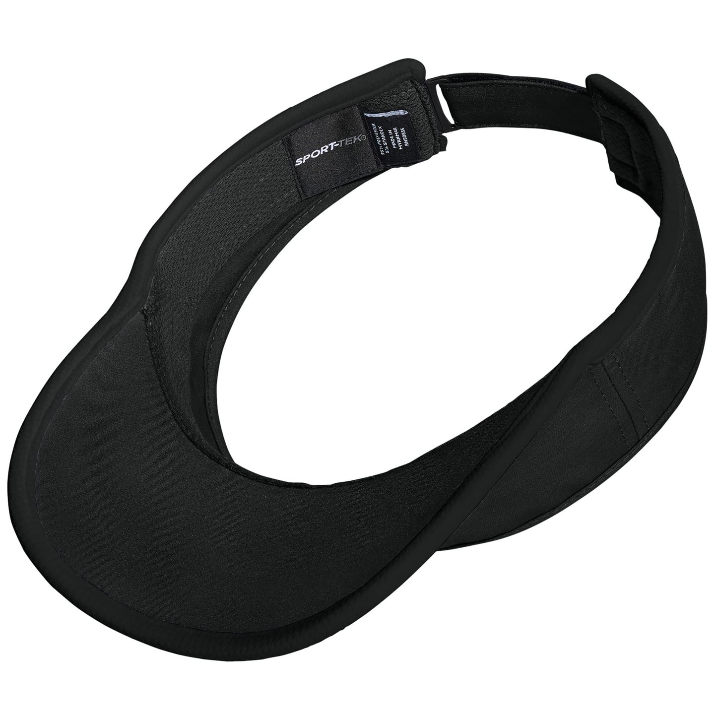 Black/Black Visors - Sport-Tek - Stylish Mesh Trim